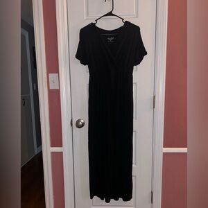 Isabel Maternity Black Tie Waist Jumpsuit S